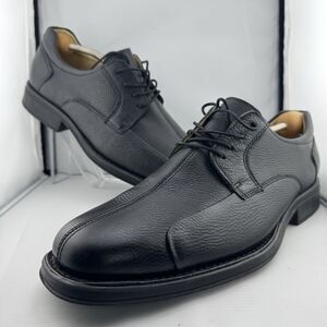 Studio Belvedere Mens 2100 BayBridge Oxford Black Pebbled Leather Dress Shoe 14D
